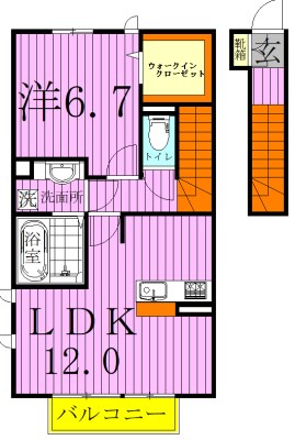 コンフォールコートⅡ 206号室 間取り