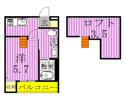 マクト北柏　 101号室 間取り