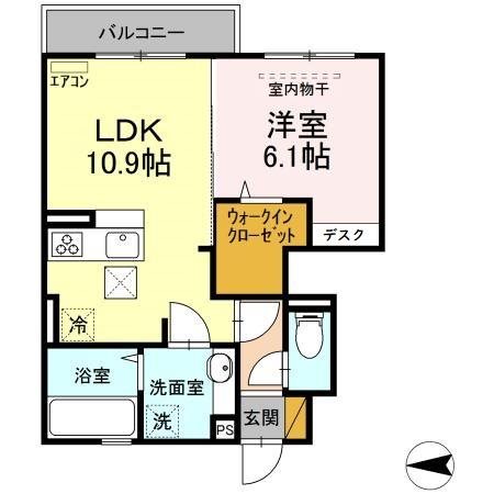 イーストハイツ 103号室 間取り