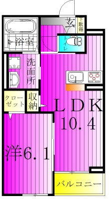 フォール　バレーⅡ 102号室 間取り
