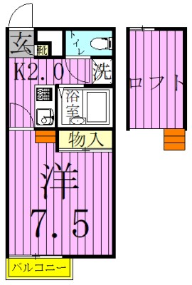 メインシティガーデンメヌエット 202号室 間取り