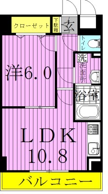 ベルフィオーレ千代田 603号室 間取り
