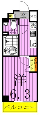 レガリス北千住  間取り図