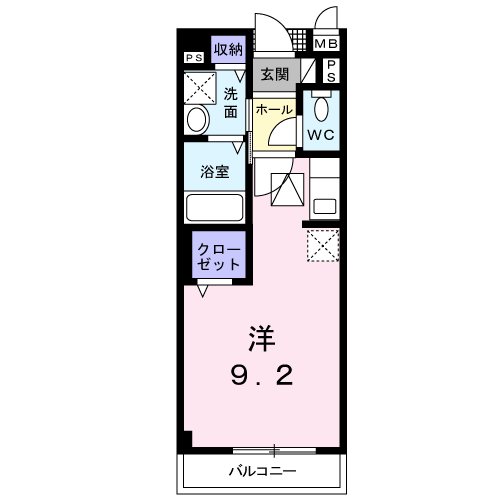 グリーンヒルズ 106号室 間取り