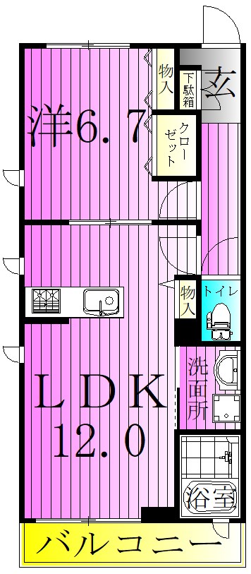 コンフォーザ 303号室 間取り