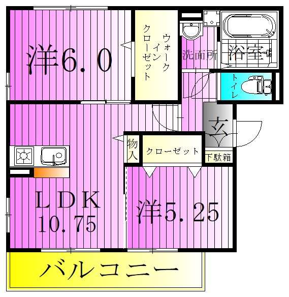 スカイハイム２ 間取り図