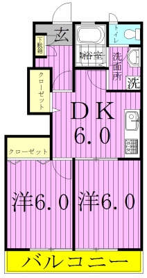 エトワールＡ 101号室 間取り