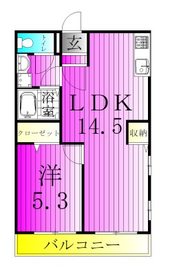 アネックス鈴木 201号室 間取り