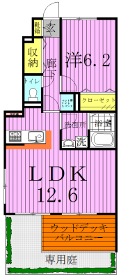 コンフォートヴィラⅡ 103号室 間取り