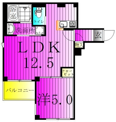 ブランシェ 302号室 間取り