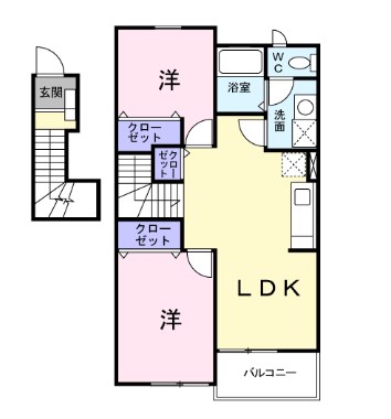 パレドール 202号室 間取り