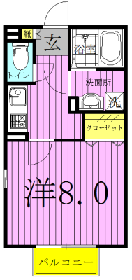 205号室 間取り