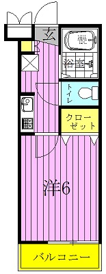 プランタン柏 2C号室 間取り