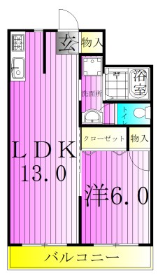 第一日東ハイツ 間取り図