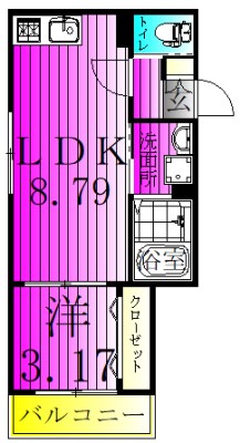 AJ馬橋V 302号室 間取り