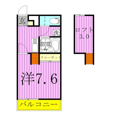 メインシティガーデンメヌエット 201号室 間取り