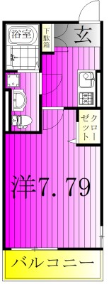 ヒルズ松戸 3B号室 間取り
