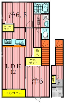 エアリースクエア 204号室 間取り