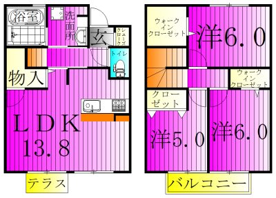 ルミウス 102号室 間取り