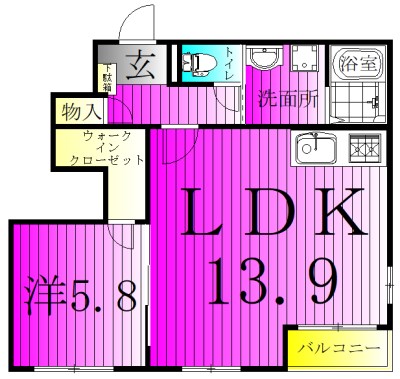 サンパークⅡ 101号室 間取り