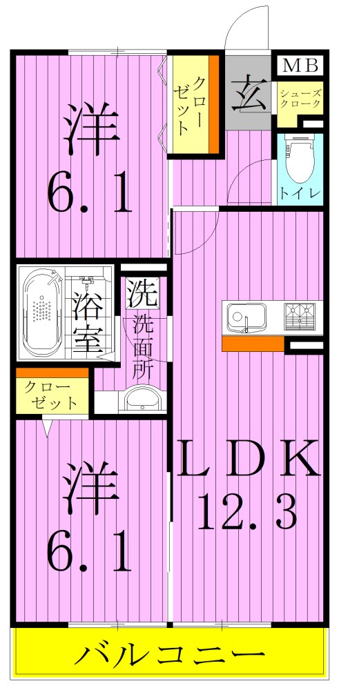 クレスト竹の塚 間取り