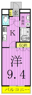アザリアヒルズ 201号室 間取り