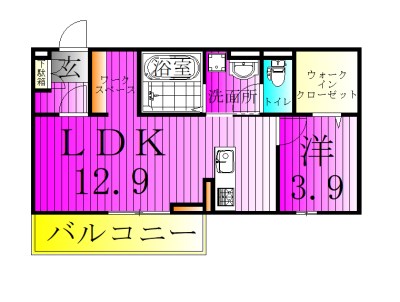 プランドールB 302号室 間取り