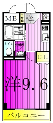 ラティニア 405号室 間取り