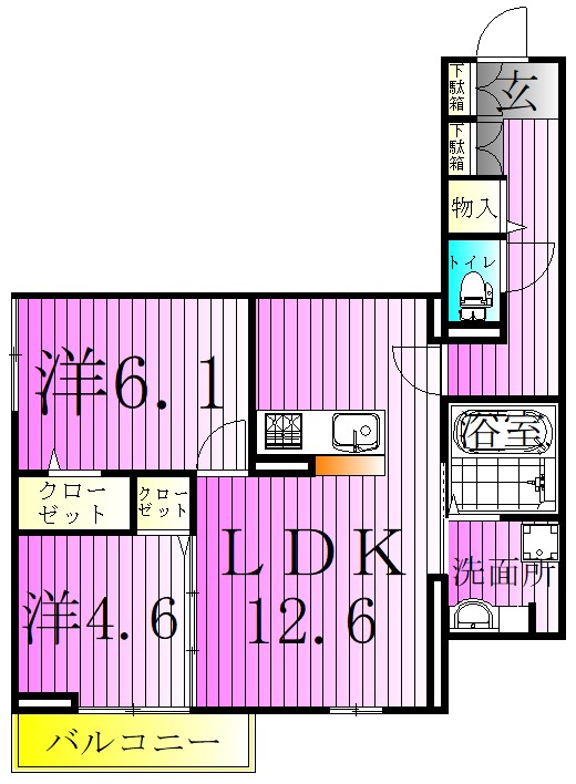 アヴァンス西亀有 間取り図