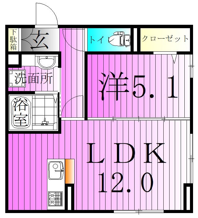 アヴァンス西亀有 間取り図