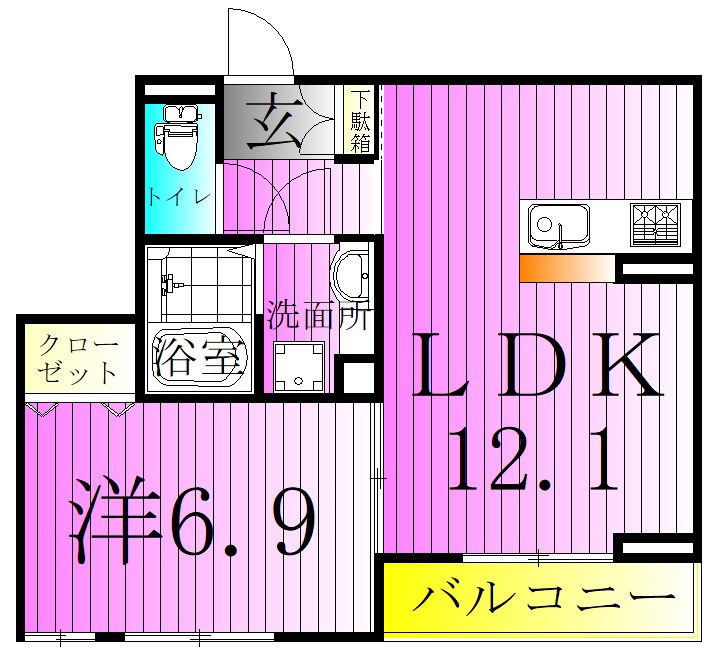 アヴァンス西亀有 間取り図