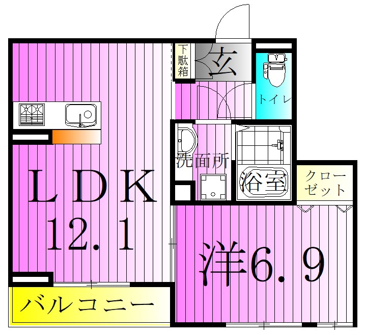 アヴァンス西亀有 間取り図