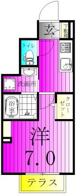 ルミナスガーデン 107号室 間取り