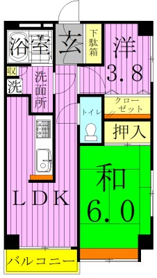 グリーンハイム平成 間取り図