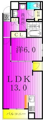 エレガントカーサⅢ 401号室 間取り