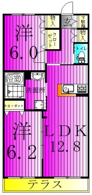 グランドステージ柏 105号室 間取り