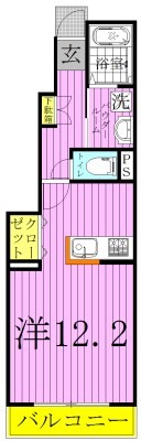 ロックガーデン森B 105号室 間取り