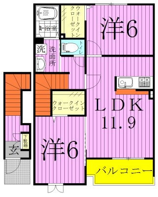 サンフラウアⅢ 203号室 間取り