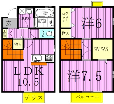 レセンテ八潮 A 間取り図