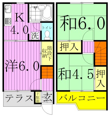 グリーンテラス  3号室 間取り