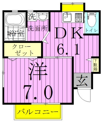 マイルーム藤Ⅳ 間取り図
