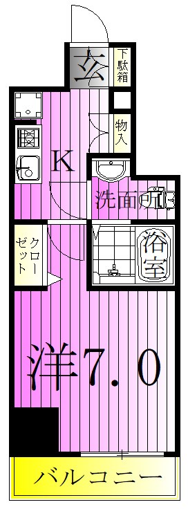 ユリカロゼＡＺ亀有Ｎｏｒｔｈ　Ｔｏｗｅｒ 間取り図