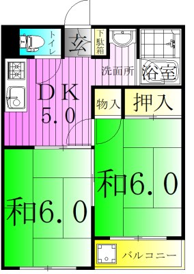 コーポ中島 間取り図