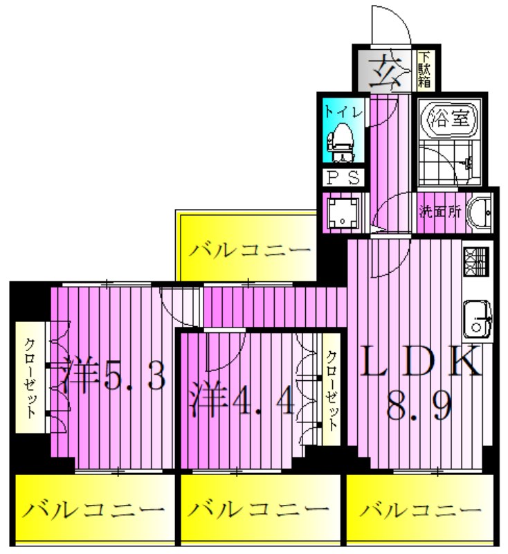 オープンブルーム綾瀬 間取り図