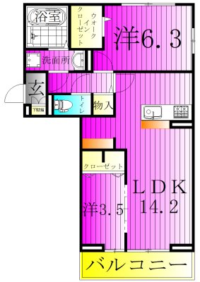 カンパーナ 101号室 間取り