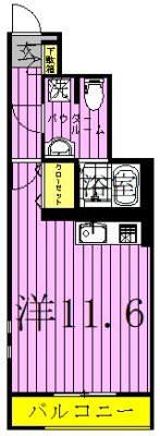 エルスタンザ綾瀬DEUX 間取り図