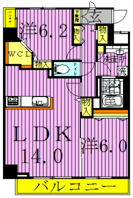 アヴェニール柏の葉 107号室 間取り