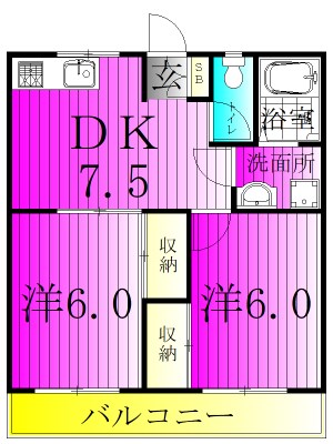 雅参番館 105号室 間取り