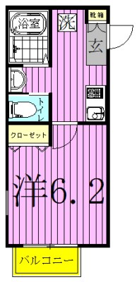 キャメル柏旭町8 105号室 間取り
