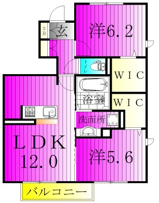 ビエント 101号室 間取り